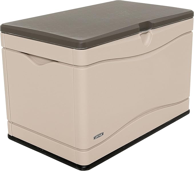 LIFETIME 60103 Deck Storage Box, 80 Gallon, Desert Sand/Brown by Lifetime