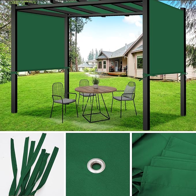 17x6.8 Ft Universal Pergola Replacement Canopy, Outdoor Canopy Shade Cover - Image 3
