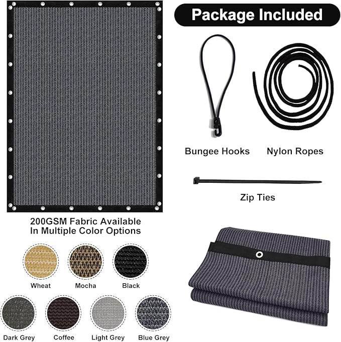 Artpuch 90% Sun Shade Cloth, 3 x 6 FT Pergola Shade Cover Canopy - Image 7