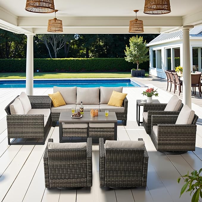 Belord Spacious 11 Pieces Patio Conversation Set by Belord