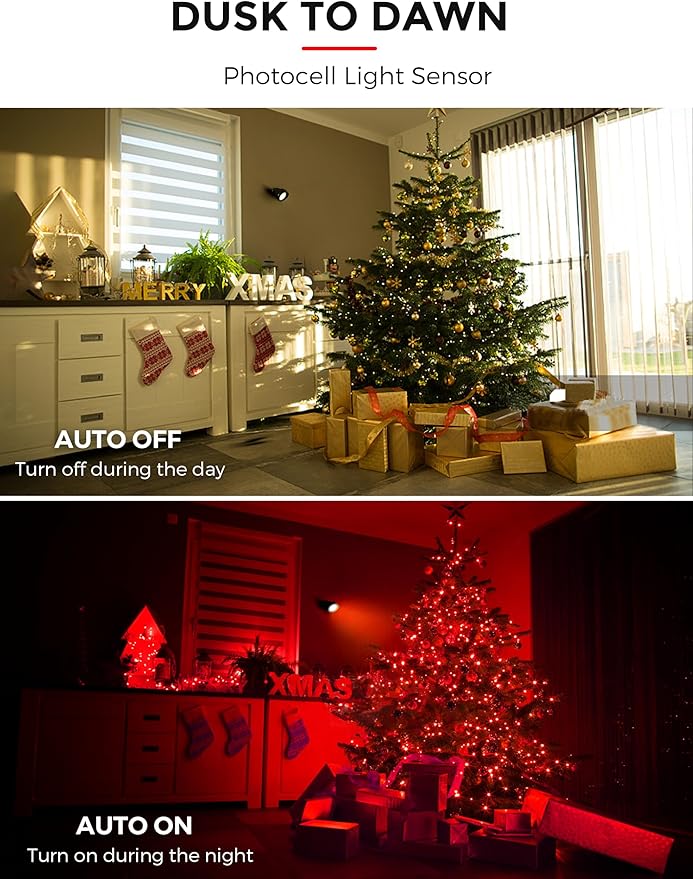 L LOHAS LED Red Spotlight Outdoor, Tree Spot Lights - Image 2