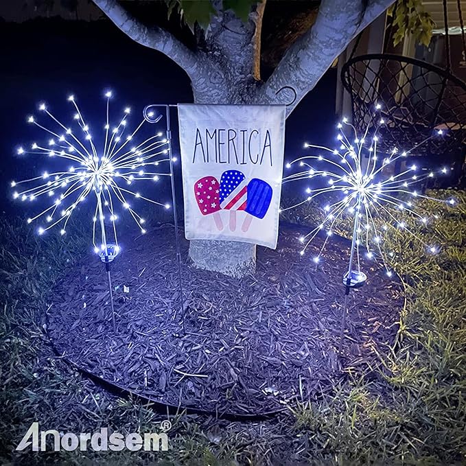 Anordsem Solar Garden Lights Outdoor: Bendable Copper Wire - Image 2