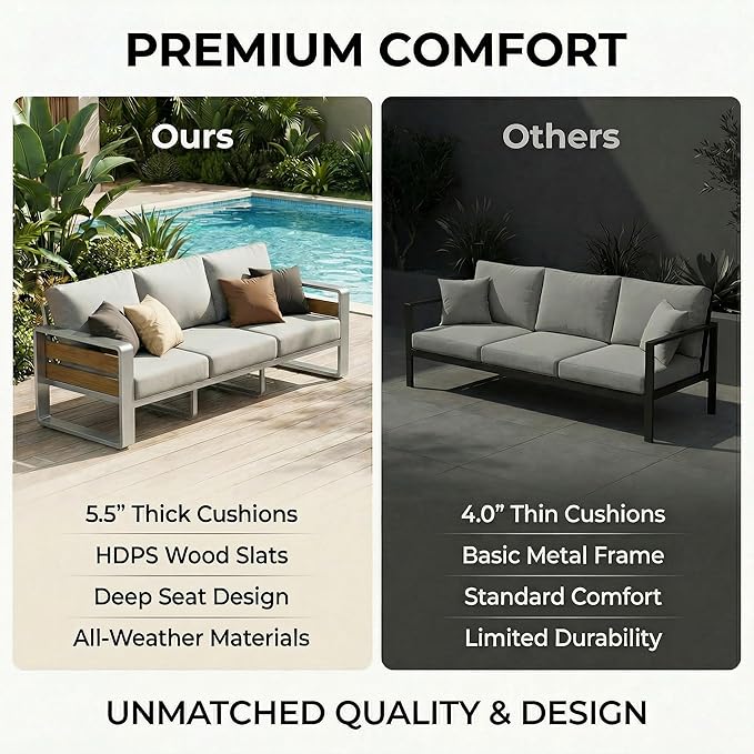 ZANDOR Outside Aluminum Lawn Furniture - Image 4