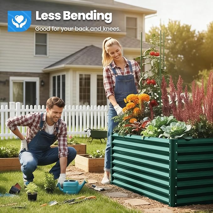 Quictent Galvanized Raised Garden Bed Metal Planter Box Bottomless - Image 3