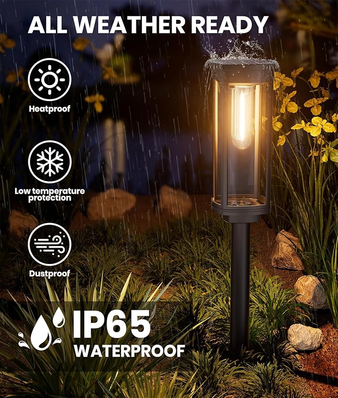 8 Pack Solar Pathway Lights Outdoor IP65 Waterproof Super Brightness Solar - Image 4