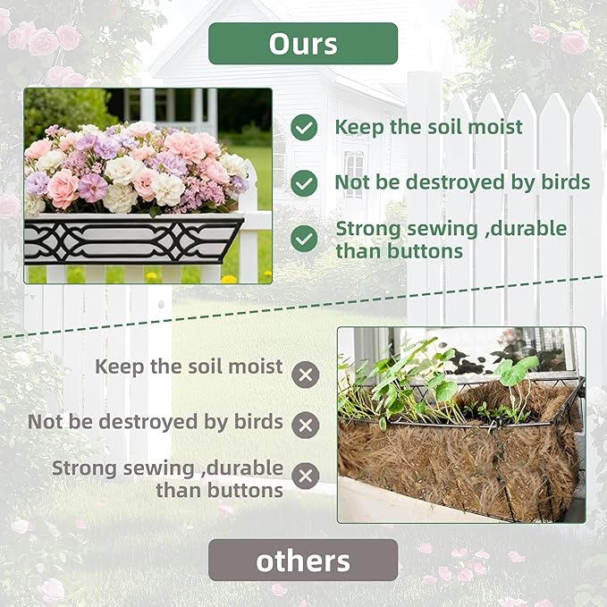 4 Pack 24 Inch Railing Boxes Planter - Image 5