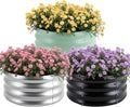 3 Pcs 2x2x1ft Round Galvanized Raised Garden Bed Planter Boxes Outdoor by FODAHRWS