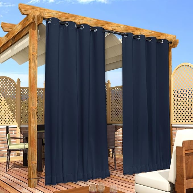 NICETOWN 2 Panels Outdoor Curtains Waterproof - Image 9