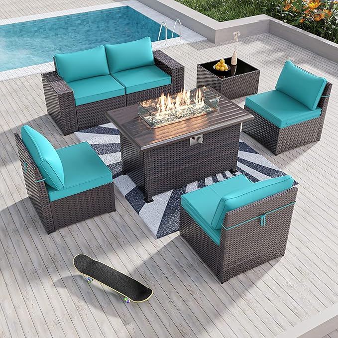 Kullavik 7 Pieces Outdoor Patio Furniture Set by KULLAVIK