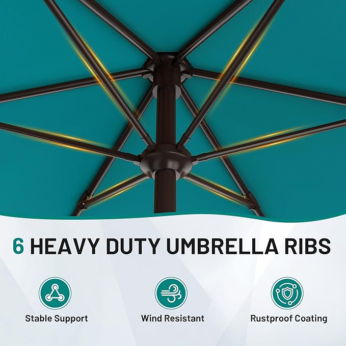 AreShark 7.5FT Patio Umbrella Table Market Umbrella - Image 7