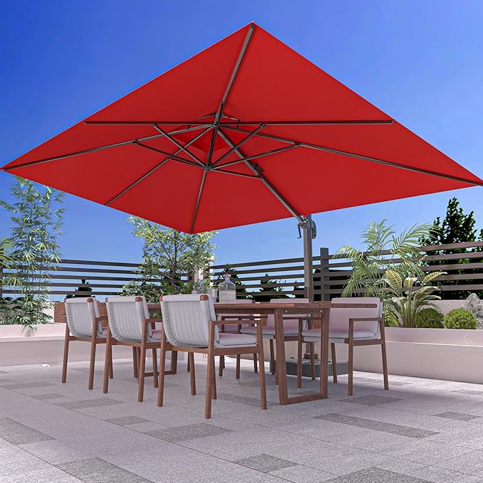 9' X 12' Cantilever Outdoor Patio Umbrellas - Image 8