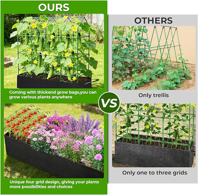 Large Cucumber Trellis for Climbing Plants Outdoor - Image 4