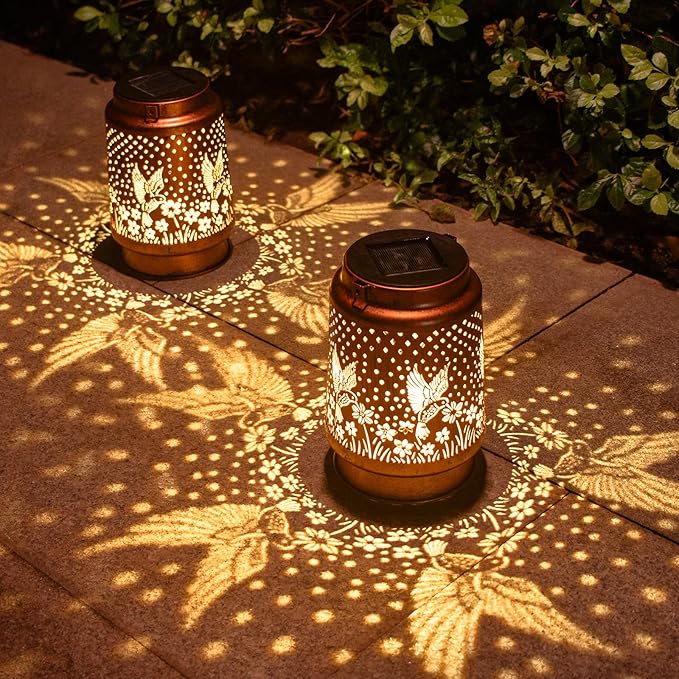 Birthday Gifts for Women, Solar Lanterns Outdoor Waterproof, Hummingbird Garden - Image 7
