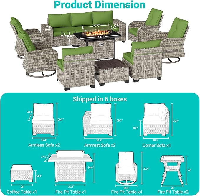 13-Piece Outdoor Patio Furniture Set - Image 5