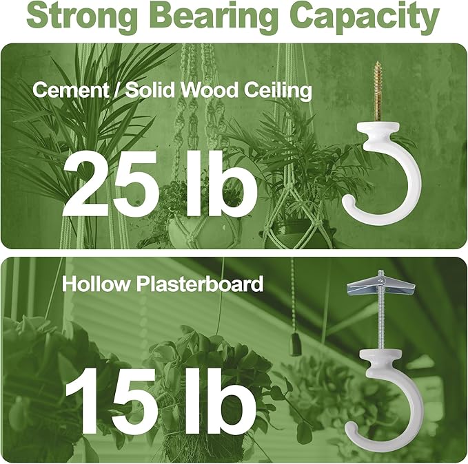 4pcs Ceiling Hooks for Hanging Plants, Hanging Lights Metal Small Hooks - Image 3