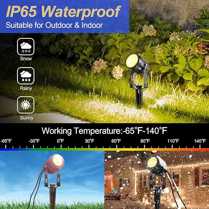 Landscape Lighting, 3W 12V Extendable Low Voltage 6 in 1 Landscape Lights - Image 3
