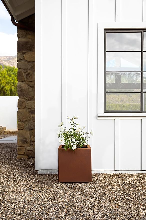 Veradek Corten Steel Series Cube Planter - Image 4