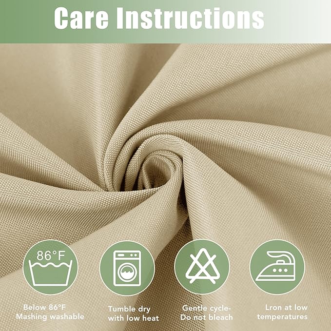 HolidayIdeas Outdoor Curtains for Patio Waterproof, 6 Panels - Image 6