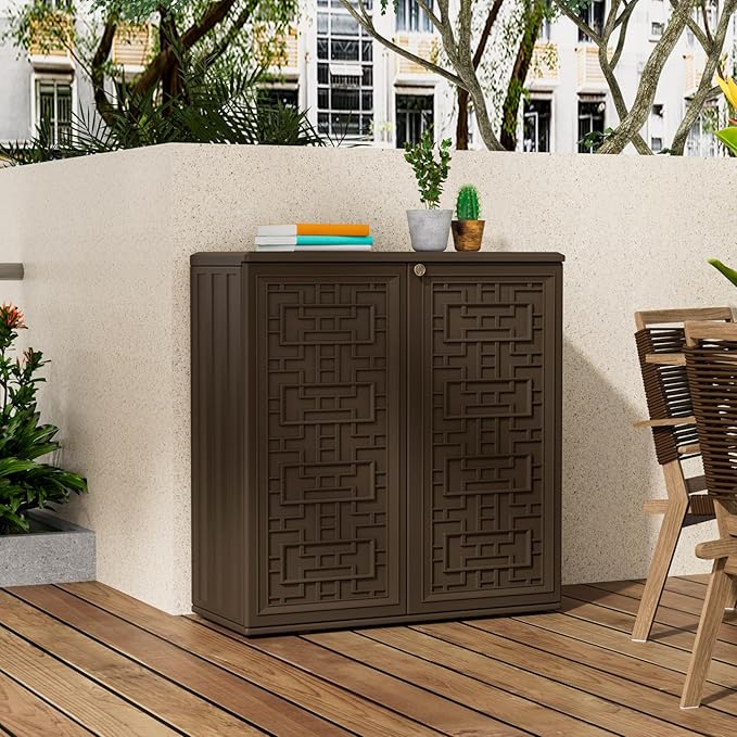 Storage Box Outdoor Caninet, Resin Indoor Storage Box Waterproof Outdoor - Image 7