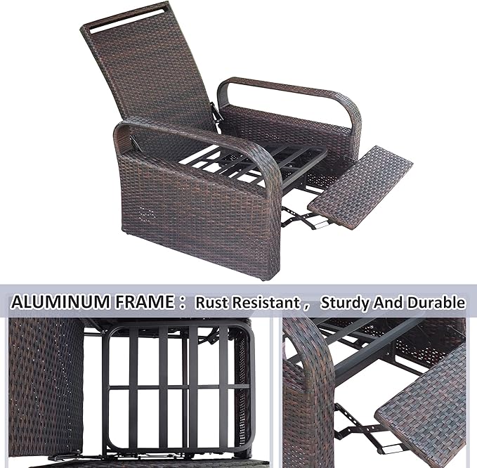 ATR ART TO REAL Outdoor Wicker Recliner Chair - Image 9