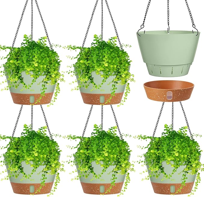 Amyhill 6 Pcs 8 Inch Hanging Planter by Amyhill