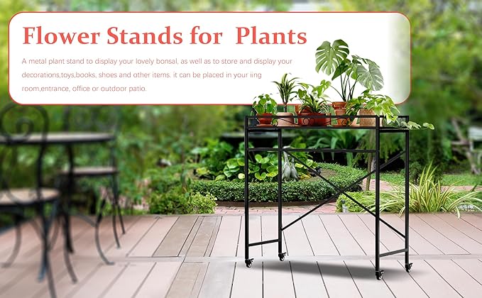 Zhongma 1 Tier Sturdy Metal Plant Stand - Image 5