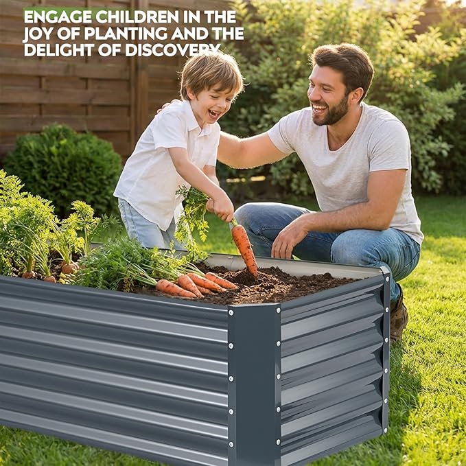 ZORMY 6×2×1.4ft Galvanized Raised Garden Bed Kit, Metal Planter Boxes Outdoor - Image 4