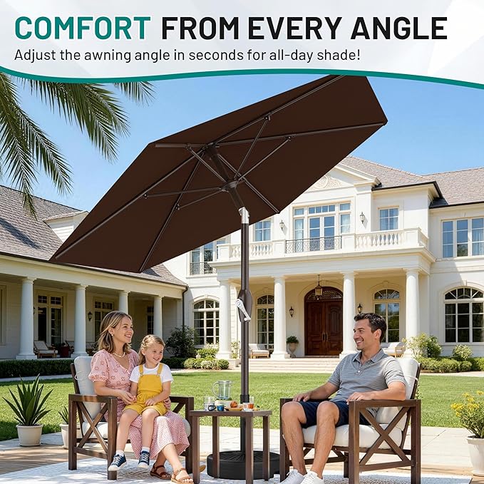 AreShark 7.5FT Patio Umbrella Table Market Umbrella - Image 6
