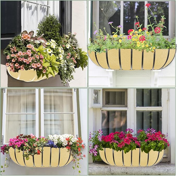 3PCS 30 Inch Planter Basket Liners Fabric Window Box Liners Felt Trough Planter - Image 6