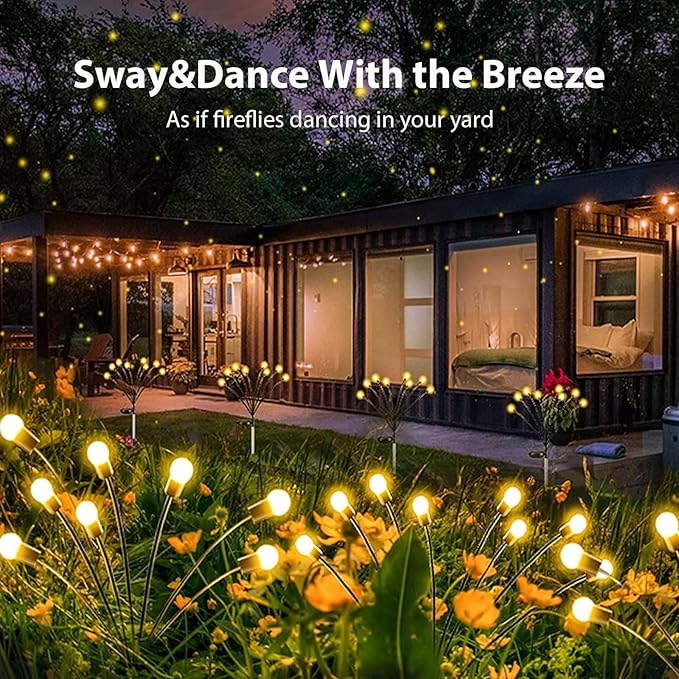 10-Pack Solar Garden Lights, 80 LED Solar Lights Outdoor - Image 6