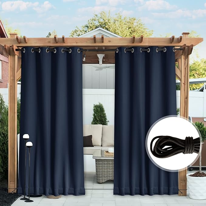 NICETOWN 2 Panels Outdoor Curtains by NICETOWN
