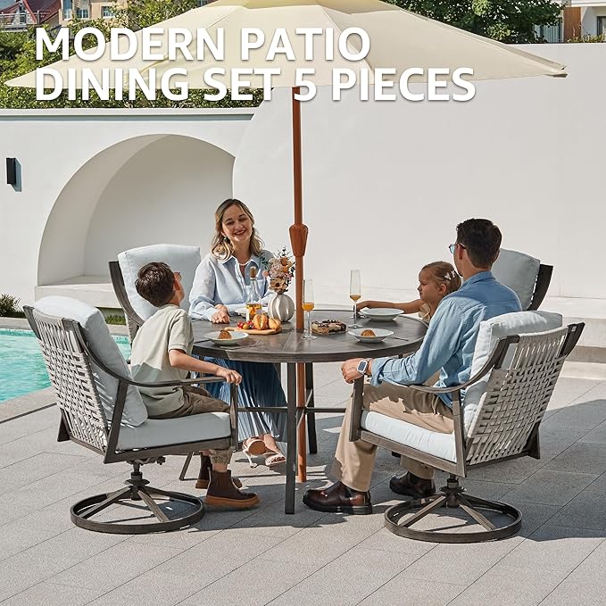 NATURAL EXPRESSIONS 5-Piece Outdoor Patio Dining Set - Image 2