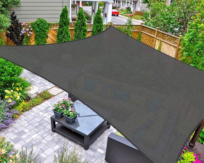 AsterOutdoor Sun Shade Sail Rectangle 16' x 20' UV Block Canopy by AsterOutdoor