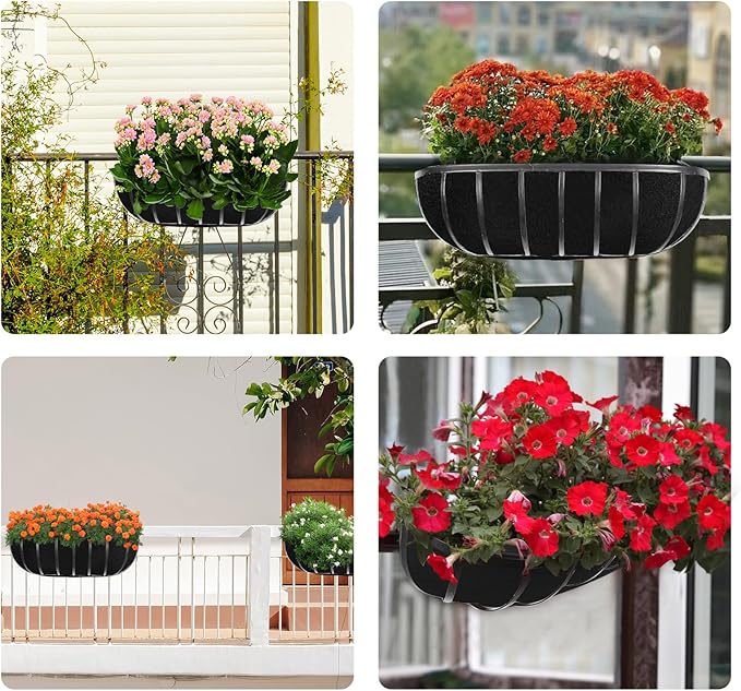 2PCS 30Inch Upgraded Planter Basket Liners Fabric Window Box Liners Felt Trough - Image 6