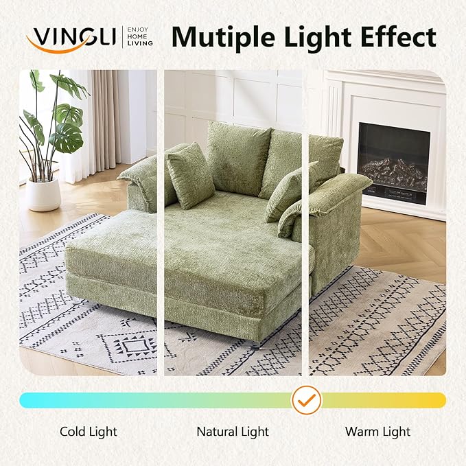 VINGLI Modern Floating Chaise Lounge Chair - Image 8
