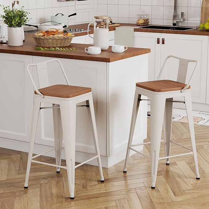 Yongchuang 26 inch Bar Stools Set of 2 Kitchen Counter Height Chairs by YongchuangInternational