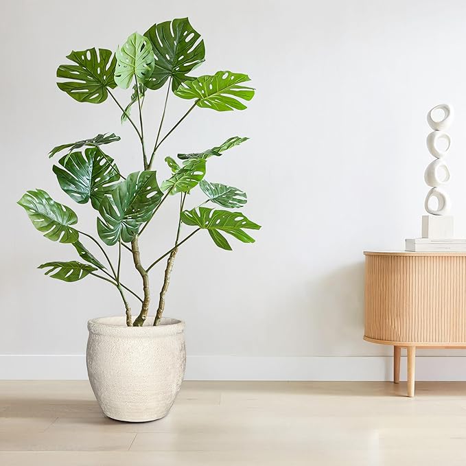 12" Dia Fiberstone Planter – Modern Farmhouse Indoor/Outdoor Flower Pot - Image 7
