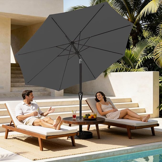 MEWAY 9ft Patio Umbrella Outdoor Table Umbrellas - Image 3