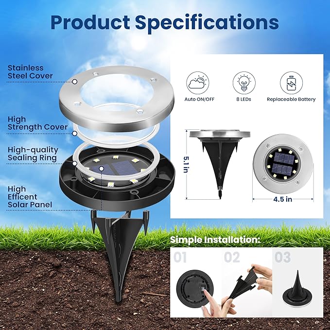 GIGALUMI Solar Ground Lights - Image 5