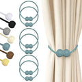 Hion Magnetic Curtain Tiebacks Gray Blue 6 Pack, Curtain Tiebacks Buckles by Hion