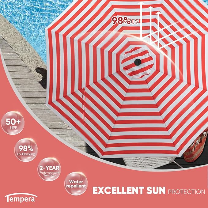Tempera Patio Market Outdoor Table Umbrella - Image 3