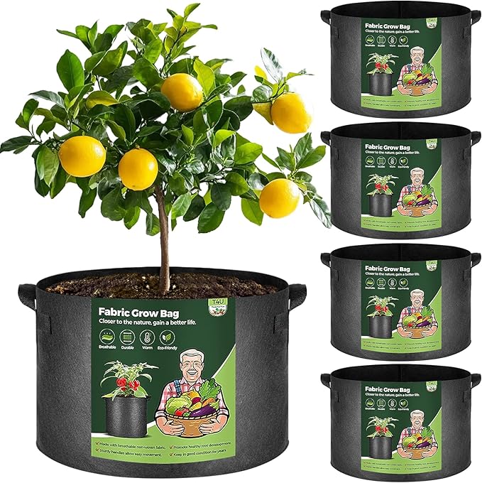 T4U 20 Gallon Grow Bags, Upgrade Fabric Grow Bags by T4U
