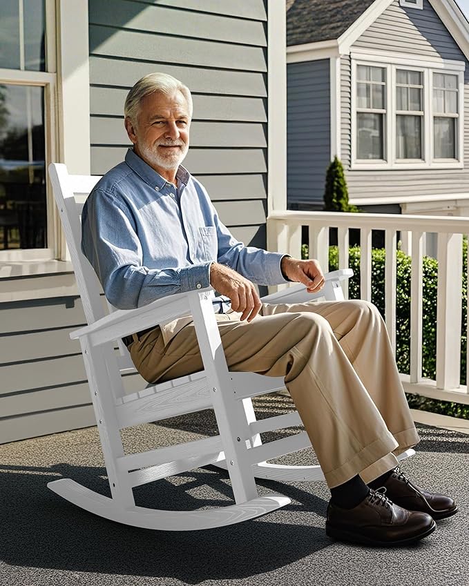 SERWALL Oversized Rocking Chair, Outdoor Rocking Chair - Image 8