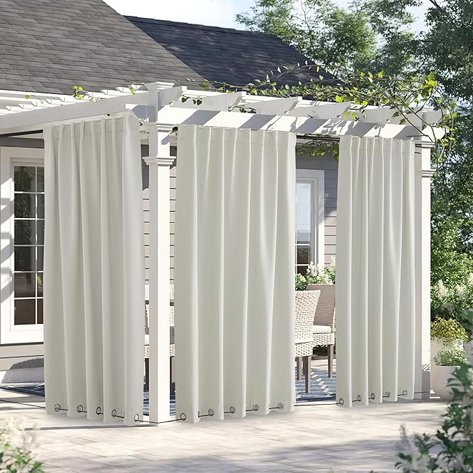 NICETOWN 2 Panels Weighted Outdoor Curtains - Image 5