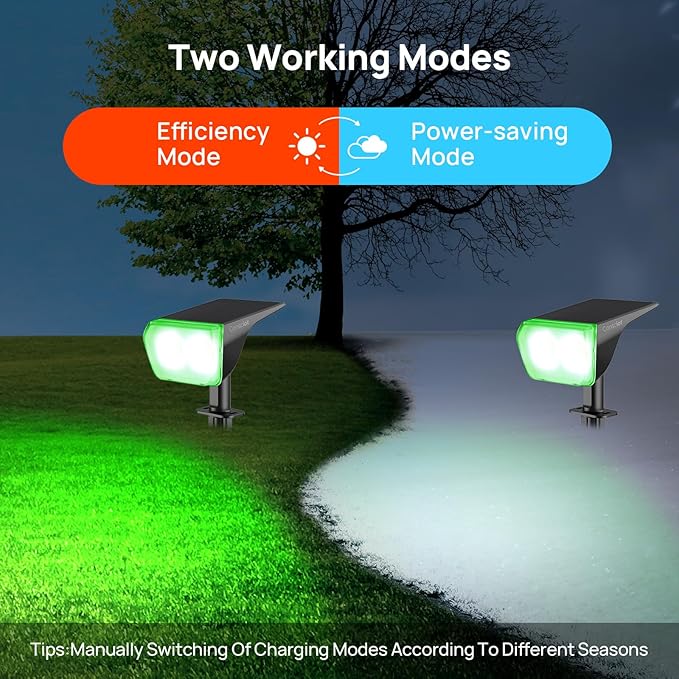 Consciot Solar Spot Lights Outdoor, 30 LED Waterproof Color Changing Solar - Image 6
