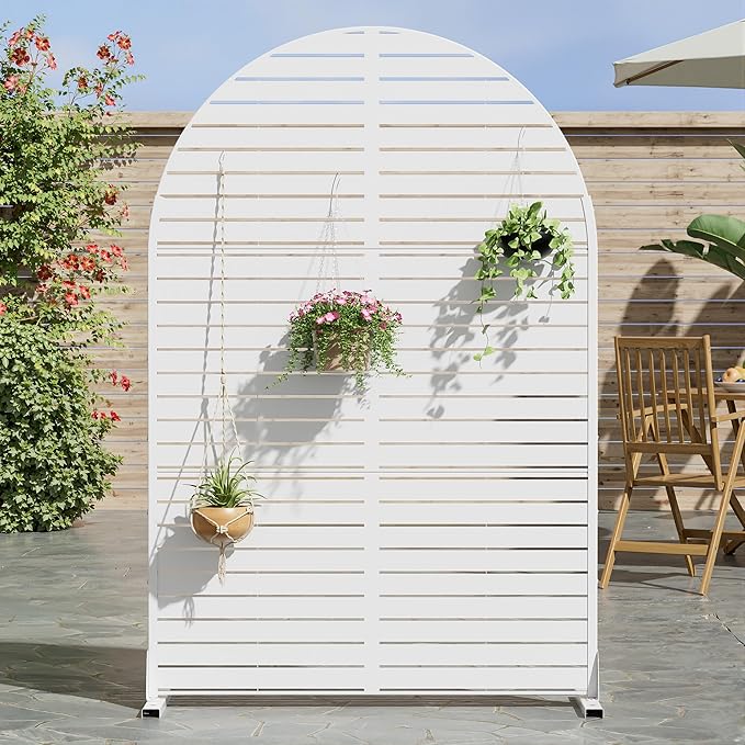 Casaphoria 72" H x 47" W Arched Metal Privacy Screen by Casaphoria