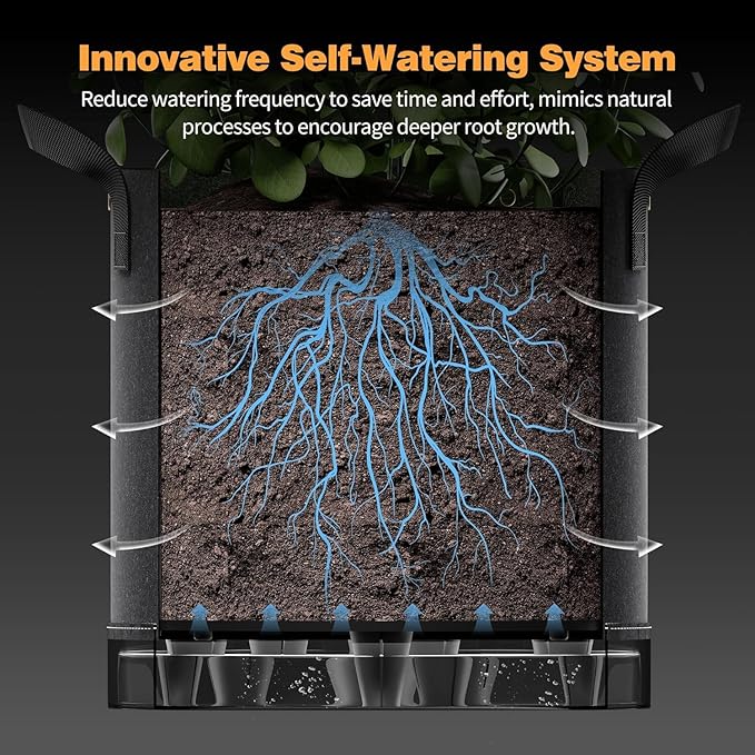Self-Watering Grow Bags, for Low Stress Plant Training Fruits, Vegetables - Image 2