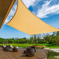 KANAGAWA Sun Shade Sail 16'x16' Sand Rectangle UV Block Canopy Awning Shelter by KANAGAWA