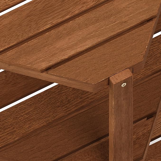 Furinno FG18445 Tioman Hardwood Patio Furniture Corner Shelf in Teak Oil - Image 8