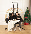 DoubleTT Double Indoor/Outdoor Wicker Swing Egg Chair Hammock Foldable Hanging by DoubleTT